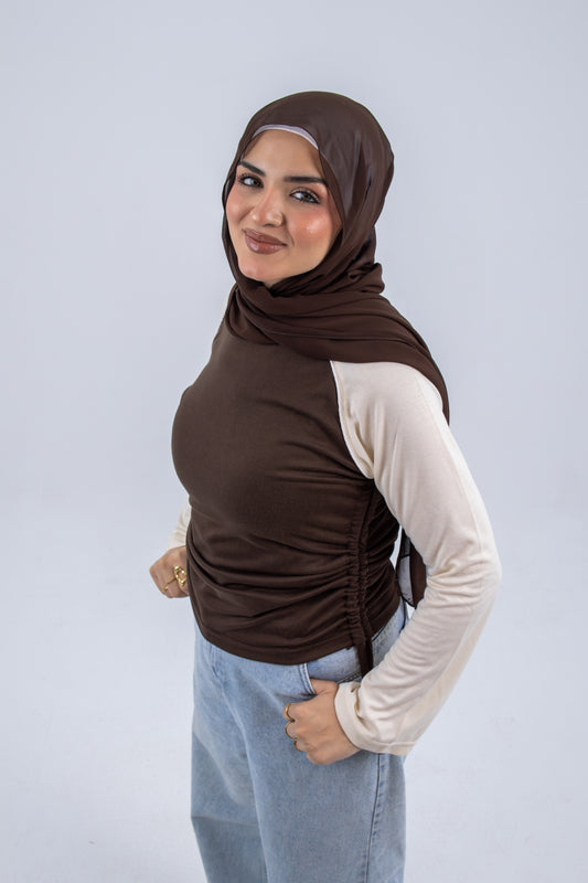 long sleeve brown basic